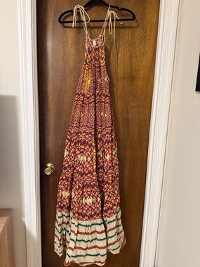 knee length dresses for ladies Solid Gold Maxi Dress main image 0